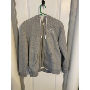 Old Navy Mens Full Zip Hoodie Size XL Faux Sheep Logo California Gray Warm